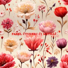 Látkový panel  či metráž kolekce KVĚTINY  630-99