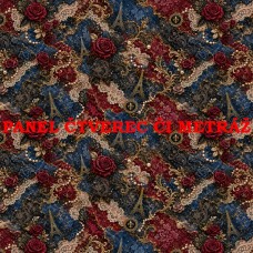 Látkový panel či metráž kolekce MOULIN ROUGE PARIS DENIM LACE - doplňková 631-140 Látkový panel či metráž kolekce MOULIN ROUGE PARIS DENIM LACE - doplňková 631-140