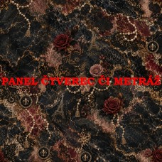Látkový panel či metráž kolekce MOULIN ROUGE PARIS DENIM LACE - doplňková 631-141 Látkový panel či metráž kolekce MOULIN ROUGE PARIS DENIM LACE - doplňková 631-141