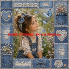 Látkový panel kolekce DREAMS DENIM LACE 631-144 Látkový panel kolekce DREAMS DENIM LACE 631-144