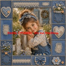Látkový panel kolekce DREAMS DENIM LACE 631-146 Látkový panel kolekce DREAMS DENIM LACE 631-146