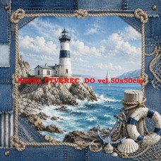 Látkový panel kolekce NAUTICAL DENIM BREEZE 631-79 Látkový panel kolekce NAUTICAL DENIM BREEZE 631-79