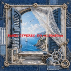 Látkový panel kolekce NAUTICAL DENIM BREEZE 631-83 Látkový panel kolekce NAUTICAL DENIM BREEZE 631-83