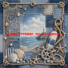 Látkový panel kolekce NAUTICAL DENIM BREEZE 631-85 Látkový panel kolekce NAUTICAL DENIM BREEZE 631-85