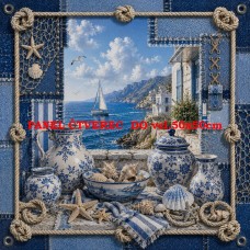Látkový panel kolekce NAUTICAL DENIM BREEZE 631-87 Látkový panel kolekce NAUTICAL DENIM BREEZE 631-87