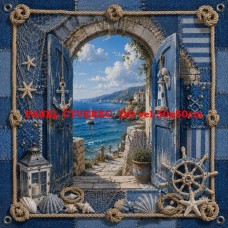 Látkový panel kolekce NAUTICAL DENIM BREEZE 631-88 Látkový panel kolekce NAUTICAL DENIM BREEZE 631-88