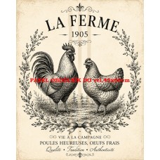 Látkový panel  kolekce VINTAGE FARMA - LA FERME DU MATIN  632-22