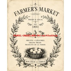 Látkový panel  kolekce VINTAGE FARMA - LA FERME DU MATIN  632-23