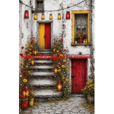 Látkový panel kolekce RUSTIC WHITE COTTAGE 635-38 Látkový panel kolekce RUSTIC WHITE COTTAGE 635-38