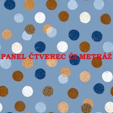 Látkový panel či metráž kolekce DOPLŇKOVÉ DO BAREVNÝCH KOMBINACÍ - MODRÁ A HNĚDÁ 636-35 Látkový panel či metráž kolekce DOPLŇKOVÉ DO BAREVNÝCH KOMBINACÍ - MODRÁ A HNĚDÁ 636-35