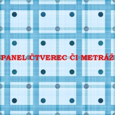 Látkový panel  či metráž kolekce DOPLŇKOVÉ DO BAREVNÝCH KOMBINACÍ  - TYRKYSOVÁ, MODRÁ, ZELENÁ  636-75