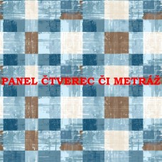 Látkový panel či metráž kolekce DOPLŇKOVÉ DO BAREVNÝCH KOMBINACÍ - MODRÁ A HNĚDÁ 636-9 Látkový panel či metráž kolekce DOPLŇKOVÉ DO BAREVNÝCH KOMBINACÍ - MODRÁ A HNĚDÁ 636-9