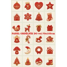 Látkový panel sada kolekce VÁNOCE - na adventní kalendář, pexeso, ozdoby atd. 640-1145 / zrcadlově na ozdoby k 1144 Látkový panel sada kolekce VÁNOCE - na adventní kalendář, pexeso, ozdoby atd. 640-1145 / zrcadlově na ozdoby k 1144