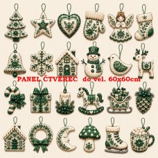  Látkový panel sada kolekce VÁNOCE 640-1237