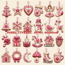  Látkový panel sada kolekce VÁNOCE 640-1239