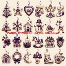  Látkový panel sada kolekce VÁNOCE 640-1241