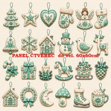  Látkový panel sada kolekce VÁNOCE 640-1243
