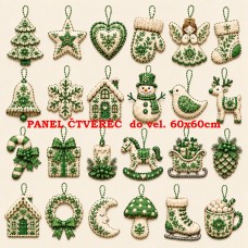  Látkový panel sada kolekce VÁNOCE 640-1245