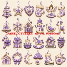  Látkový panel sada kolekce VÁNOCE 640-1249