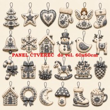  Látkový panel sada kolekce VÁNOCE 640-1251