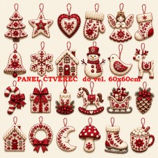  Látkový panel sada kolekce VÁNOCE 640-1253