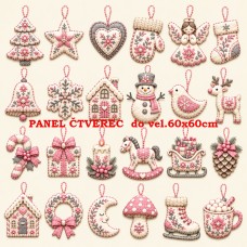  Látkový panel sada kolekce VÁNOCE 640-1326