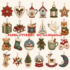 Látkový panel sada kolekce VÁNOCE 640-376 Látkový panel sada kolekce VÁNOCE 640-376