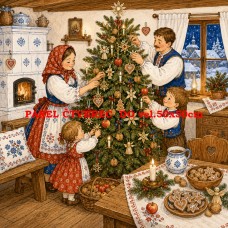 Látkový panel kolekce VÁNOCE 640-458 Látkový panel kolekce VÁNOCE 640-458
