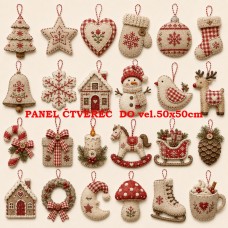 Látkový panel sada kolekce VÁNOCE 640-667 Látkový panel sada kolekce VÁNOCE 640-667