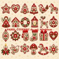  Látkový panel sada kolekce VÁNOCE 640-972