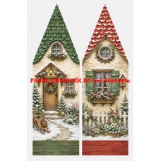 Panel na VÁNOČNÍ DOMEČKOVÝ POLŠTÁŘEK / OZDOBY   641-180