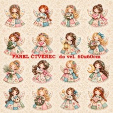  Látkový panel sada kolekce ANDĚLKY 645-12  - ZRCADLOVĚ k 11