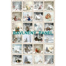 Látkový panel  - na adventní kalendář, pexeso  124-2