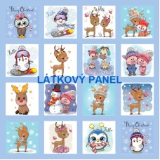 Látkový panel  - na adventní kalendář, pexeso  NP-198
