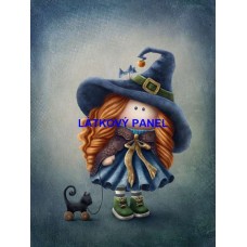 BAVLNĚNÝ PANEL Malá čarodějnice  11x15 cm  BSK-214