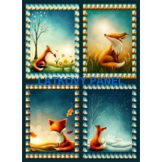 BAVLNĚNÝ PANEL Liška 15x20 cm  bsk-pex7