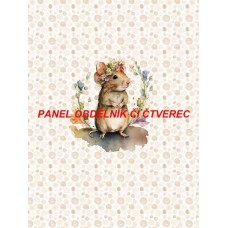 Látkový autorský  panel -KOLEKCE MYŠKA  -  301-62