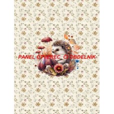 Látkový autorský  panel - KOLEKCE LESNÍ ZVÍŘÁTKA-  301-124