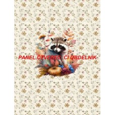 Látkový autorský  panel - KOLEKCE LESNÍ ZVÍŘÁTKA-  301-125