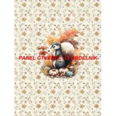 Látkový autorský  panel - KOLEKCE LESNÍ ZVÍŘÁTKA-  301-127