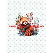 Látkový autorský  panel - KOLEKCE ČERVENÁ PANDA - 301-157