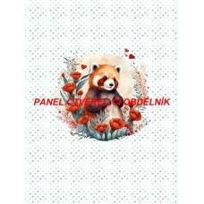 Látkový autorský  panel - KOLEKCE ČERVENÁ PANDA - 301-159
