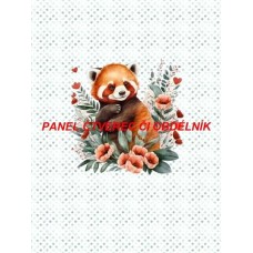 Látkový autorský  panel - KOLEKCE ČERVENÁ PANDA - 301-163
