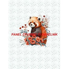 Látkový autorský  panel - KOLEKCE ČERVENÁ PANDA - 301-164