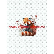 Látkový autorský  panel - KOLEKCE ČERVENÁ PANDA - 301-166