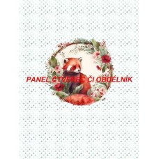 Látkový autorský  panel - KOLEKCE ČERVENÁ PANDA - 301-169