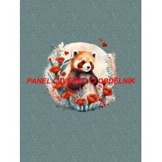 Látkový autorský  panel - KOLEKCE ČERVENÁ PANDA - 301-181
