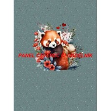 Látkový autorský  panel - KOLEKCE ČERVENÁ PANDA - 301-183