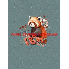 Látkový autorský  panel - KOLEKCE ČERVENÁ PANDA - 301-186