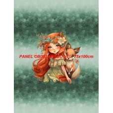 Látkový autorský  panel - KOLEKCE LIŠČÍ HOLČIČKA - 301-250